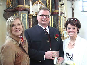 Hochzeit von Evelyne und Thomas Gogulski mit Miriam in der Bachkapelle