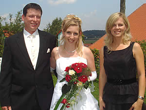 Alexandra und Stefan mit Miriam in Ilmmünster bei München 04.07.2009 